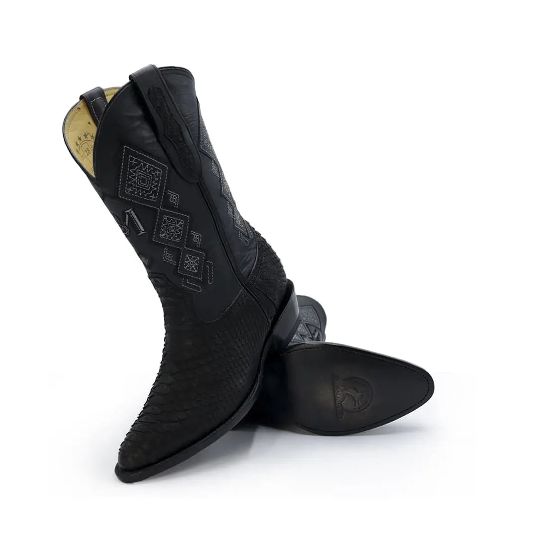 Bota Oval de Pitón Nobuck IM312