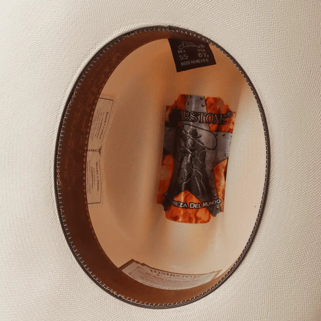 Sombrero Roper Tombstone 100X de Papel Arroz Japonés Tejido Artesanal IM48 